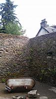 Southeast facing walls of the corner house from inside